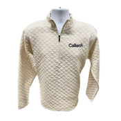 Cream caltech 1/4 zip sweatshirt